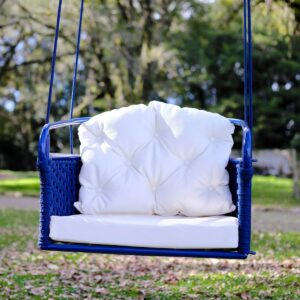 Balanço Jaine, com estrutura de alumínio revestido com corda náutica